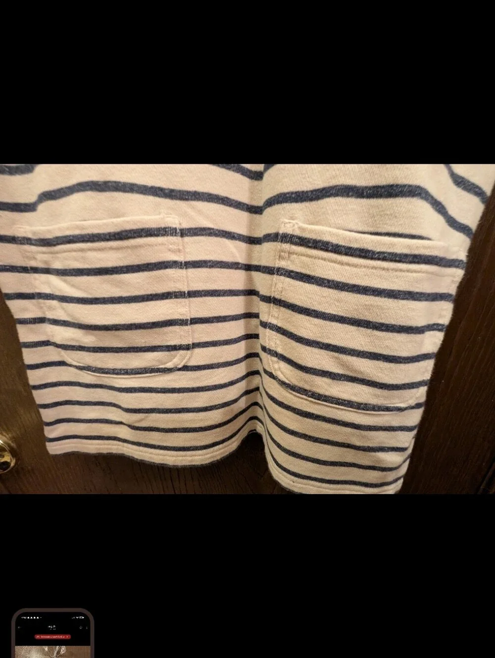 French Connection  Knit Sleeveless Mini Dress Ivory W/Black Stripe Sz-2 #53372